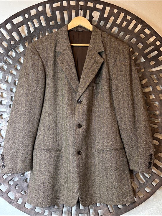 Banana Republic Other - 🤎 Banana Republic Men’s Tweed Blazer 44R Brown Herringbone Wool Sport Coat 🤎